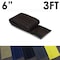 Electriduct Carpet Cable Cover, 3 ft L, 6 in W, 1 Channel, Nylon, Black CC-SC-6-3-BK - alternate 1